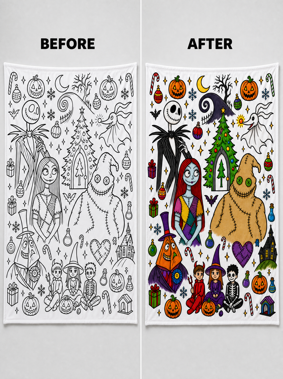 My Nightmare Blanket | Spooky Coloring Blanket
